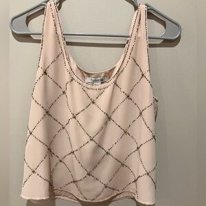 Forever 21 Tan Top with Bead and Sequin design